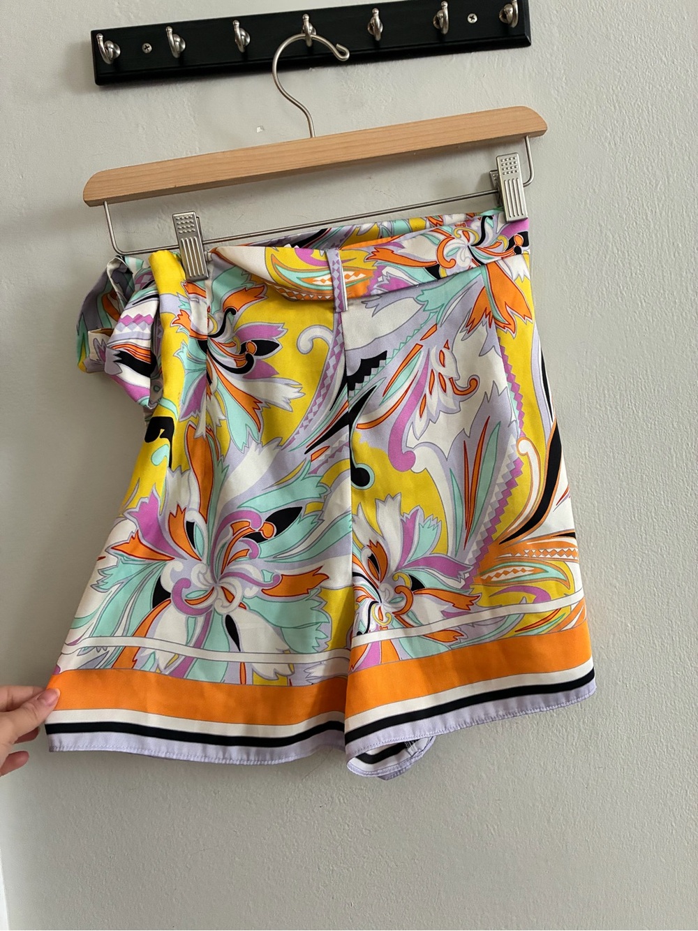 Colorful Floral Silk Skort - Picture 2 of 3